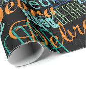 personalisierte Farbnamen Muster in schwarz Geschenkpapier (Rolleneckpunkt)