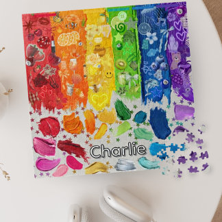 Personalisierte Farbpalette Regenbogen-Jigsaw-Puzz Puzzle