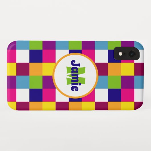 Personalisierte Farbquadrate oder Blockmuster Case-Mate iPhone Hülle (Rückseite (Horizontal))