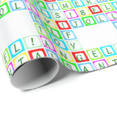 Personalisierte Farbquadrate und Foto Geschenkpapier (Rolleneckpunkt)