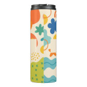 Personalisierte Farbspritze Abstrakter Wärmeleiter Thermosbecher (Rückseite)