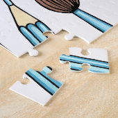 Personalisierte Farbstifte und Pinsel Puzzle (Seite)