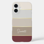 Personalisierte Farbstreifen in Braungold Case-Mate iPhone Hülle (Rückseite)