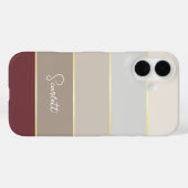 Personalisierte Farbstreifen in Braungold Case-Mate iPhone Hülle (Rückseite (Horizontal))
