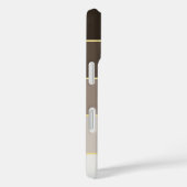 Personalisierte Farbstreifen in Braungold Case-Mate iPhone Hülle (Rückseite / Rechts)