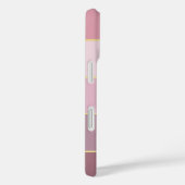 Personalisierte Farbstreifen in Rosa mit elegantem Case-Mate iPhone Hülle (Rückseite / Rechts)