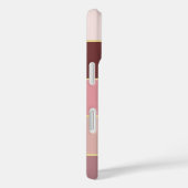 Personalisierte Farbstreifen in Rosa mit elegantem Case-Mate iPhone Hülle (Rückseite / Rechts)