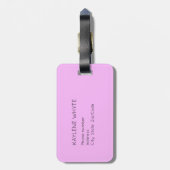 Personalisierte Farbstreifen mit Goldstrimmen - Ge Gepäckanhänger (Rückseite vertikal)