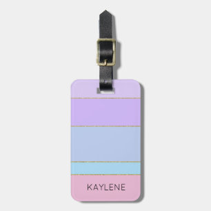 Personalisierte Farbstreifen mit Goldstrimmen - Ge Gepäckanhänger