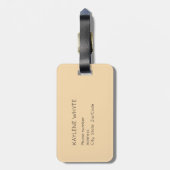 Personalisierte Farbstreifen mit Goldstrimmen - Ge Gepäckanhänger (Rückseite vertikal)