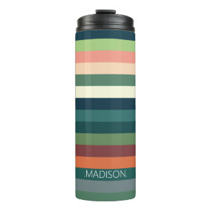 Personalisierte Farbstreifen Thermosbecher