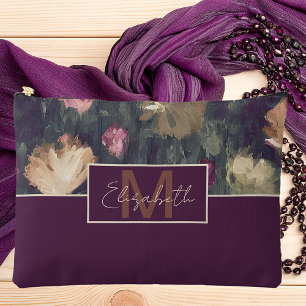 Personalisierte Farbtöne Vintage Blüte Zubehörtasche
