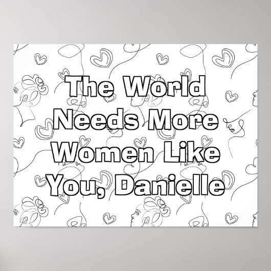 Personalisierte Färbung am Internationalen Frauent Poster (Vorne)