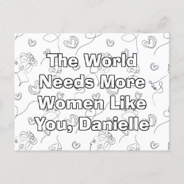 Personalisierte Färbung am Internationalen Frauent Postkarte