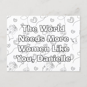 Personalisierte Färbung am Internationalen Frauent Postkarte