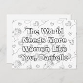 Personalisierte Färbung am Internationalen Frauent Postkarte (Vorne/Hinten)