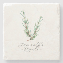 Personalisierte Favoriten Wasserfarbrosemary Steinuntersetzer