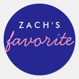 Personalisierte Favoritenflotte und rosa Runder Aufkleber