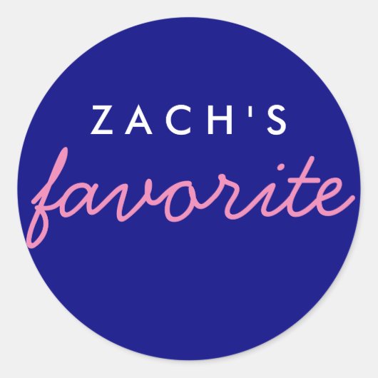 Personalisierte Favoritenflotte und rosa Runder Aufkleber (Vorderseite)