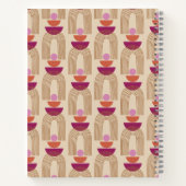 Personalisierte Favoritenrezepte Retro Earthy Notizblock (Rückseite)