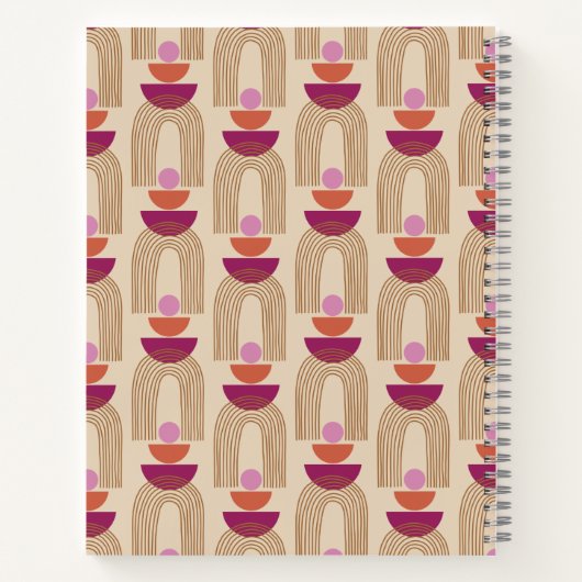 Personalisierte Favoritenrezepte Retro Earthy Notizblock (Rückseite)