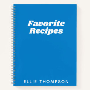 Personalisierte Favoritenrezepte Typografie in Bla Notizblock
