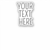 Personalisierte Favoritentext-benutzerdefinierte R Aufkleber (Vorderseite)