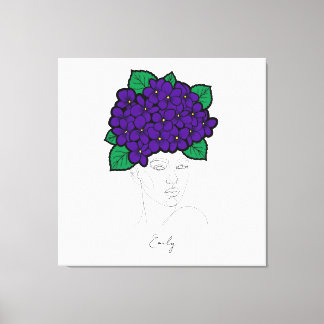 Personalisierte Februar-Geburtsblumen-Kronen-Kunst Leinwanddruck
