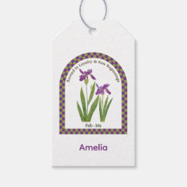 Personalisierte Februargeburtstags-Blume Geschenkanhänger