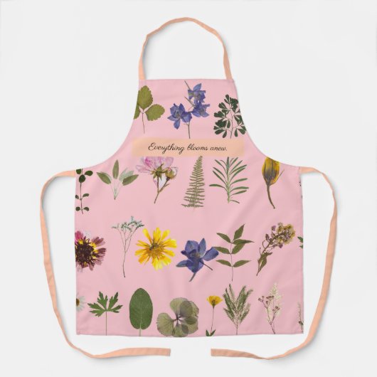 Personalisierte Federblume Schürze (Vorderseite)