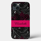 Personalisierte Federn und Blume Case-Mate iPhone Hülle (Rückseite)