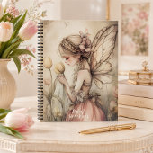 Personalisierte Fee mit Whimsical Butterfly Wings Notizblock