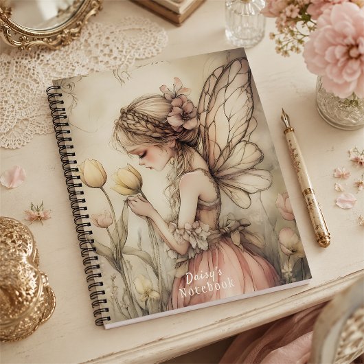 Personalisierte Fee mit Whimsical Butterfly Wings Notizblock