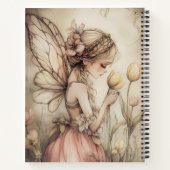 Personalisierte Fee mit Whimsical Butterfly Wings Notizblock (Rückseite)