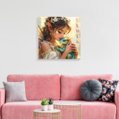 Personalisierte Fee und Drache Mystisch Leinwanddruck (Insitu (Wohnzimmer))