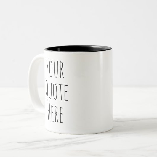 Personalisierte Fehler | Eigener Text hinzufügen Zweifarbige Tasse (Vorderseite Links)