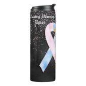 Personalisierte Fehlgeburt Verlust Rosa und Blau Thermosbecher (Nach links gedreht)