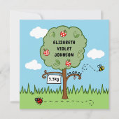 Personalisierte Feier Bäume Geburtserklärung (Vorderseite)