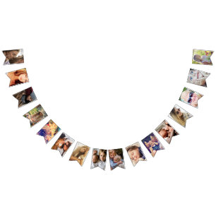 Personalisierte Feier mit 16 Fotos Wimpelkette