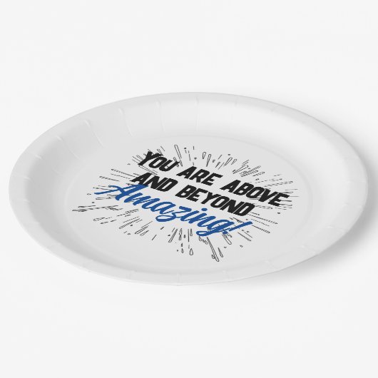 Personalisierte Feier Pappteller (Schrägansicht)