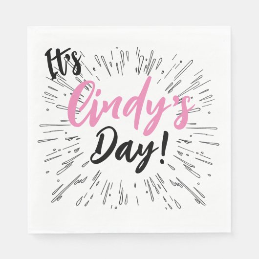 Personalisierte Feier Serviette (Vorderseite)