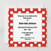 Personalisierte Feier Tree Kinderdusche Einladung (Rückseite)