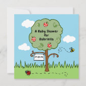 Personalisierte Feier Tree Kinderdusche Einladung (Vorderseite)