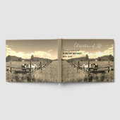 Personalisierte Feier von Sepia-Pferden Gästebuch (Voll)