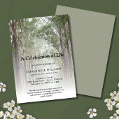 Personalisierte Feier zum Bestattungswald Einladung