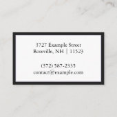 Personalisierte "feierliche Blume" (Amerikanisch) Visitenkarte (Rückseite)