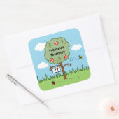 Personalisierte Feierlichkeiten Quadratischer Aufkleber (Umschlag)