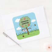 Personalisierte Feierlichkeiten Quadratischer Aufkleber (Umschlag)