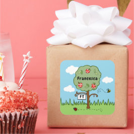 Personalisierte Feierlichkeiten Quadratischer Aufkleber