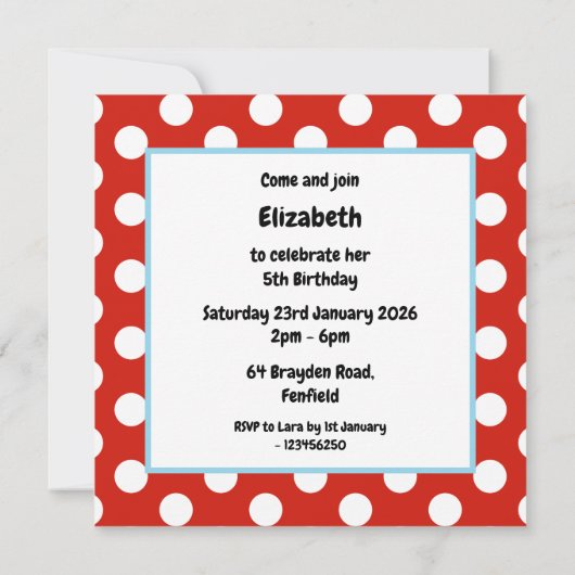 Personalisierte Feierlichkeiten Tree Kid's Geburts (Rückseite)